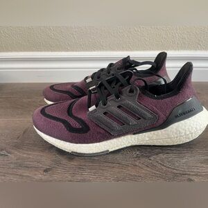 Adidas UltraBoost 22 Burgundy and Black Running Shoes
